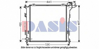 AKS DASIS 560058n -  Радиатор, охлаждение двигателя